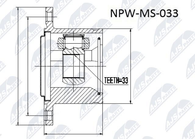 NTY Joint kit, drive shaft Article number: NPW-MS-033 cheaply