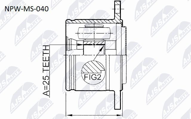 NTY Joint kit, drive shaft Article number: NPW-MS-040 cheaply