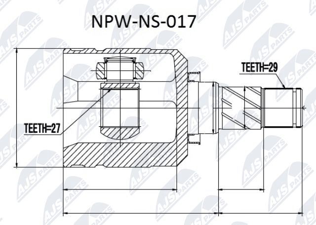NTY Drivledd artikkelnummer: NPW-NS-017 billig