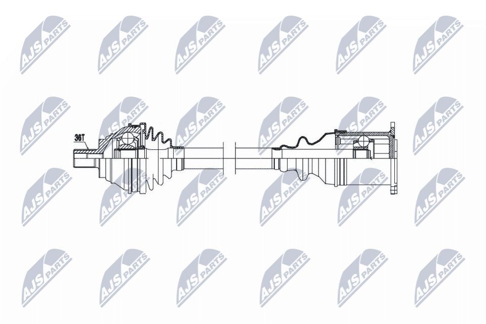 NTY Drive shaft Article number: NPW-VW-039 cheaply
