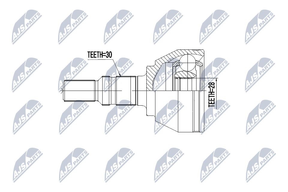 NTY Joint kit, drive shaft Article number: NPZ-PL-040 cheaply