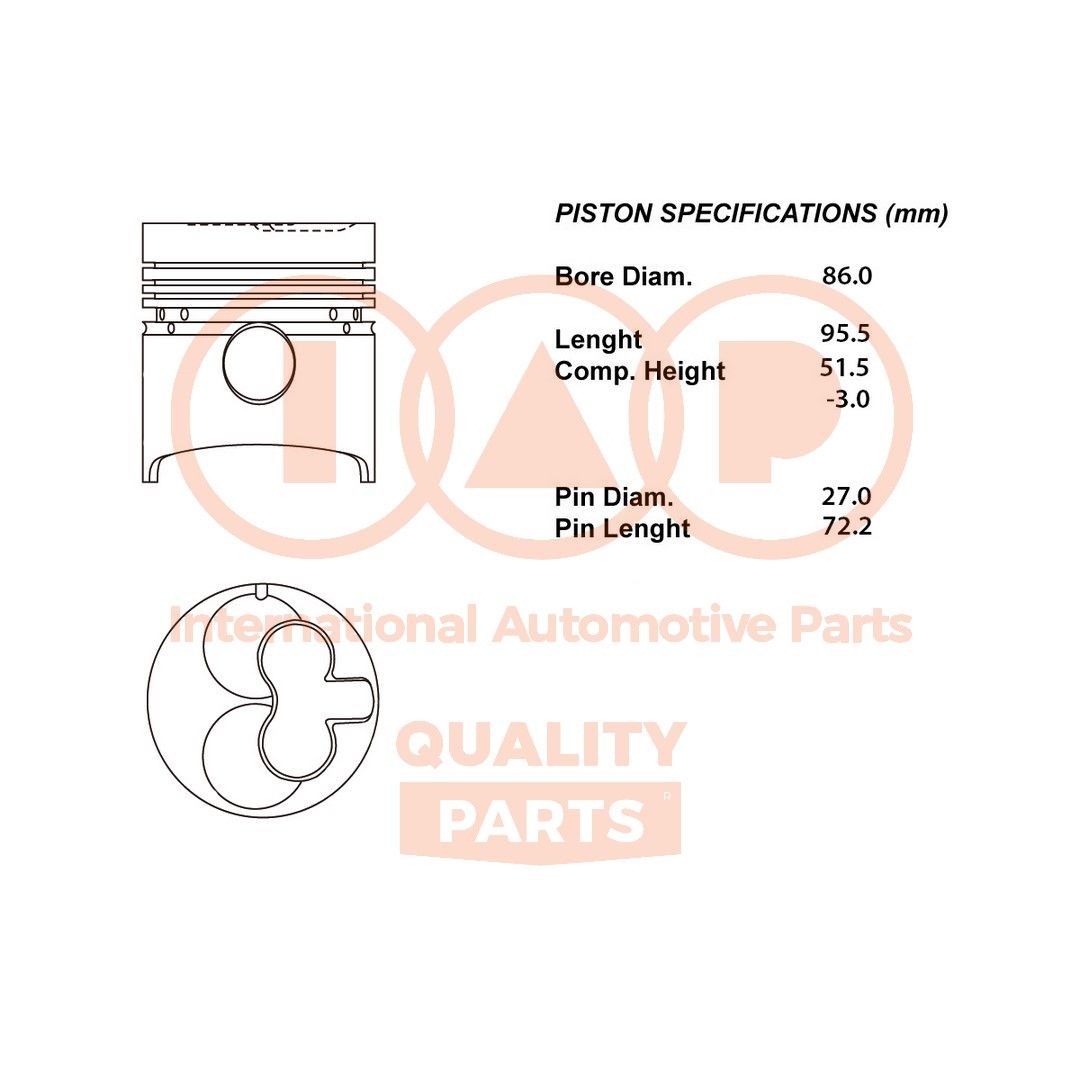 IAP QUALITY PARTS Piston Article number: 100-18033 cheaply