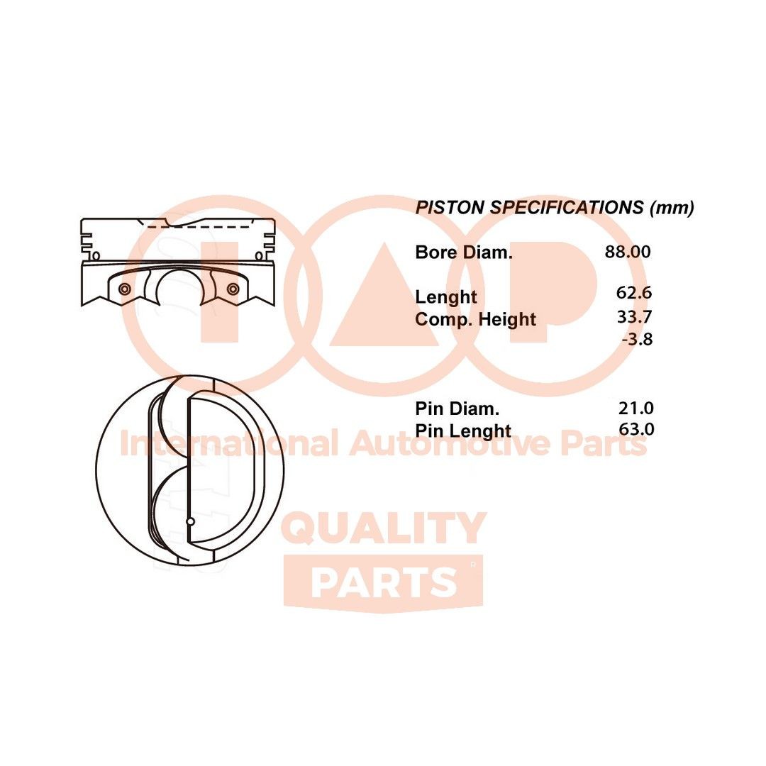 IAP QUALITY PARTS Piston Article number: 101-17071 cheaply