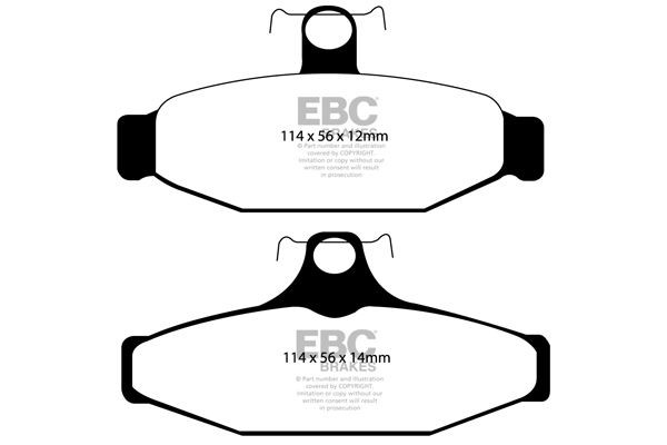 EBC Brakes Piduriklotsid Artikli number: DP41167R soodsalt