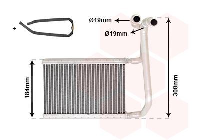 VAN WEZEL Heater matrix Article number: 18006645 cheaply