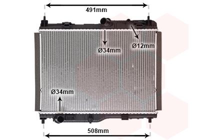 VAN WEZEL Engine radiator Article number: 18012722 cheaply