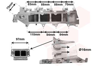VAN WEZEL Intercooler Article number: 58004376 cheaply