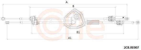 COFLE 2CB.RE007 Tross, käigukast KANGOO 1.5 dCi 90 (FW0G, FW05, FW08, FW11) 90 HP Diisel