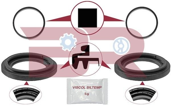 BOTTO RICAMBI Repair Kit, brake caliper Article number: BRFR1847 cheaply
