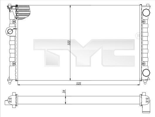 TYC Engine radiator Article number: 737-0016 cheaply