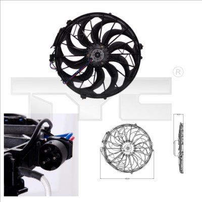 TYC Fan, A / C condenser Article number: 803-0003 cheaply