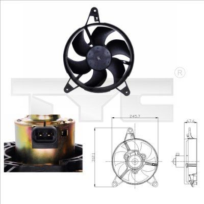 TYC Fan, radiator Article number: 809-0011 cheaply