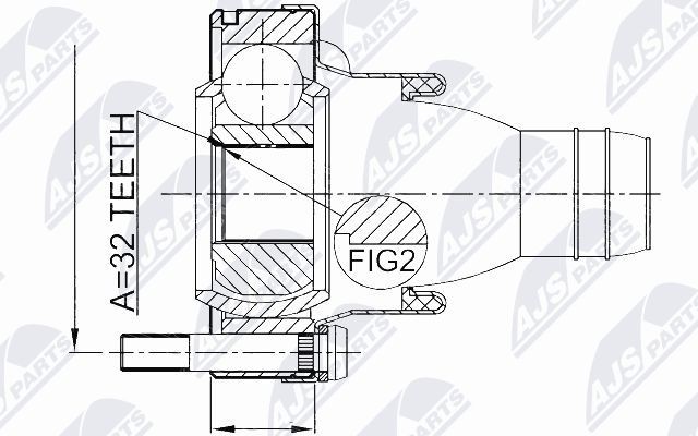 NTY Joint kit, drive shaft Article number: NPW-BM-002 cheaply