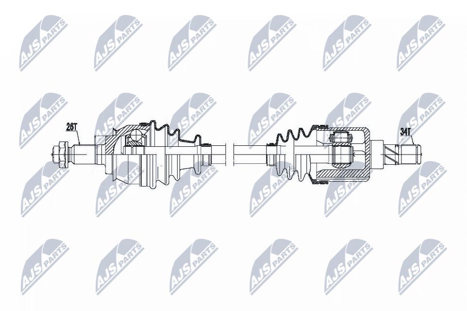 NTY Drive shaft Article number: NPW-BM-020 cheaply