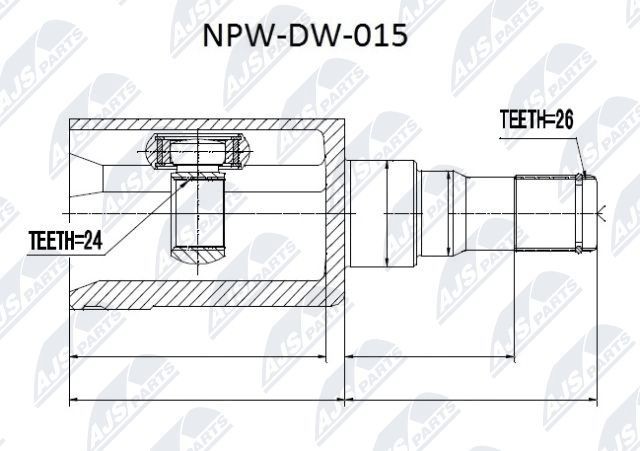 NTY Joint kit, drive shaft Article number: NPW-DW-015 cheaply
