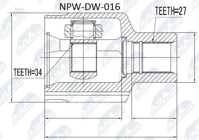 NTY Joint kit, drive shaft Article number: NPW-DW-016 cheaply