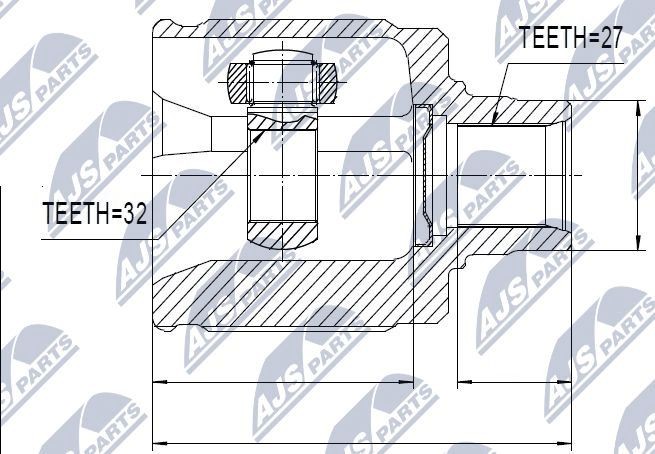 NTY Joint kit, drive shaft Article number: NPW-HD-019 cheaply