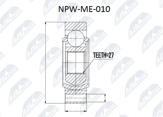 NTY Joint kit, drive shaft Article number: NPW-ME-010 cheaply