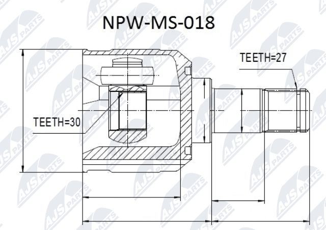 NTY Joint kit, drive shaft Article number: NPW-MS-018 cheaply
