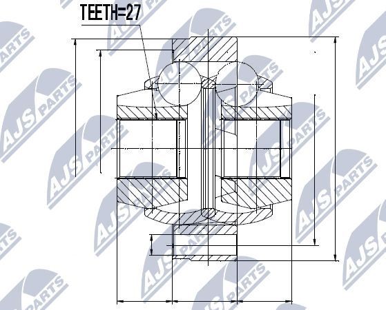 NTY Joint kit, drive shaft Article number: NPW-TY-053 cheaply