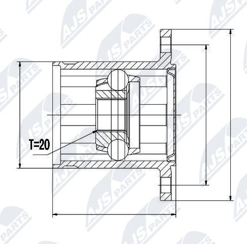 NTY Joint kit, drive shaft Article number: NPW-TY-062 cheaply