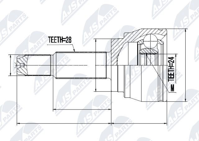 NTY Joint kit, drive shaft Article number: NPZ-DW-025 cheaply