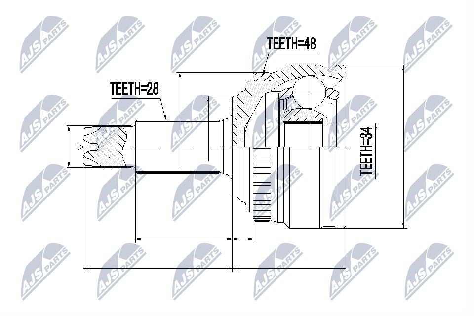 NTY Joint kit, drive shaft Article number: NPZ-DW-028 cheaply
