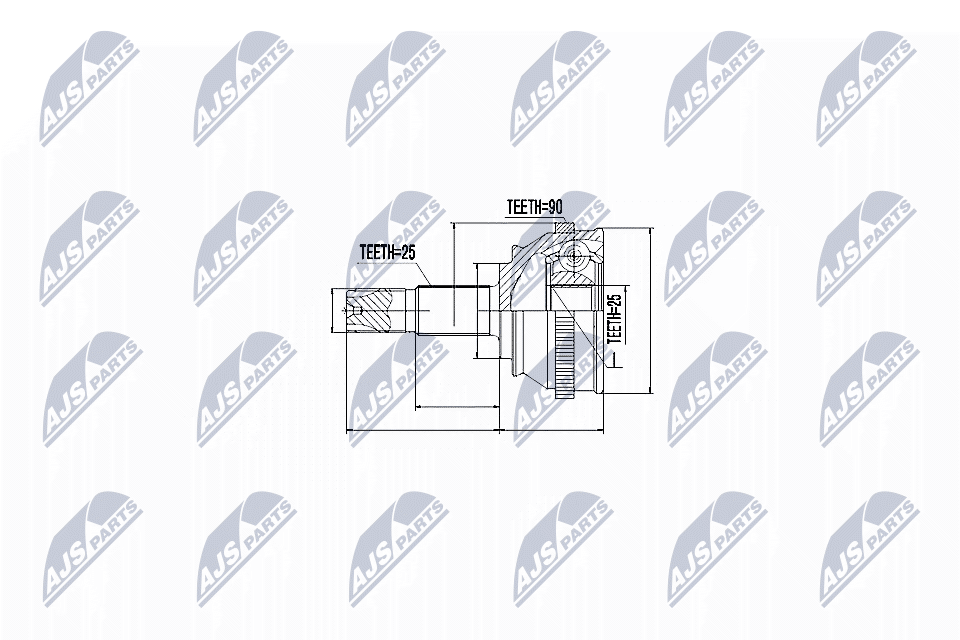 NTY Joint kit, drive shaft Article number: NPZ-FT-028 cheaply