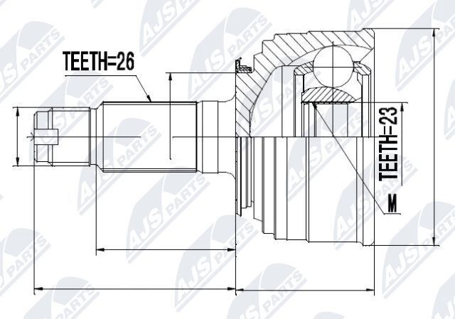 NTY Joint kit, drive shaft Article number: NPZ-HD-015 cheaply