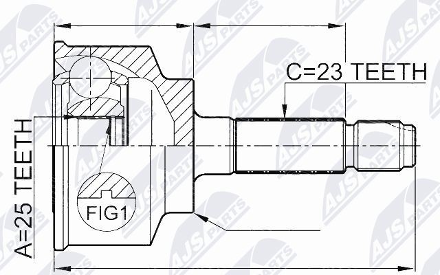 NTY Joint kit, drive shaft Article number: NPZ-HD-057 cheaply