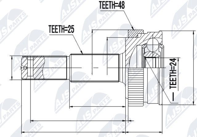 NTY Joint kit, drive shaft Article number: NPZ-NS-047 cheaply