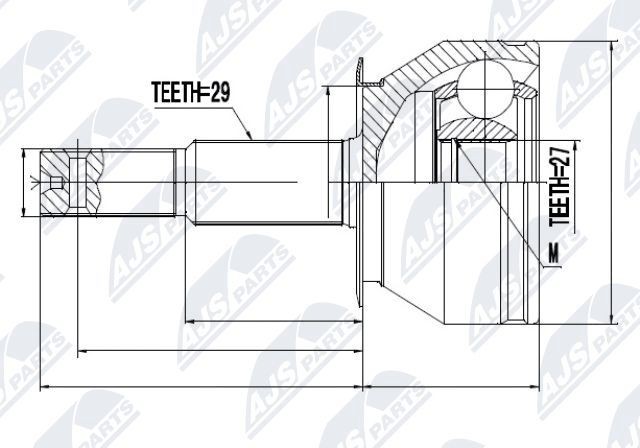 NTY Joint kit, drive shaft Article number: NPZ-NS-081 cheaply