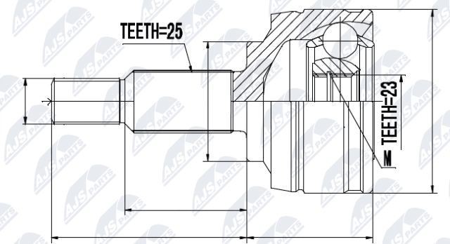 NTY Joint kit, drive shaft Article number: NPZ-RE-002 cheaply