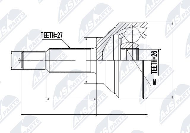 NTY Joint kit, drive shaft Article number: NPZ-RE-014 cheaply