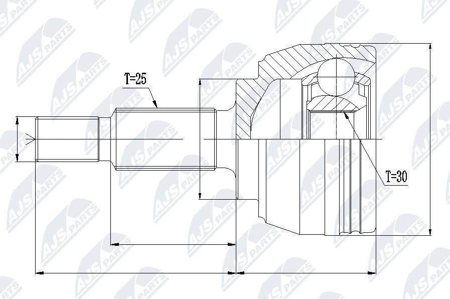 NTY Joint kit, drive shaft Article number: NPZ-RE-032 cheaply