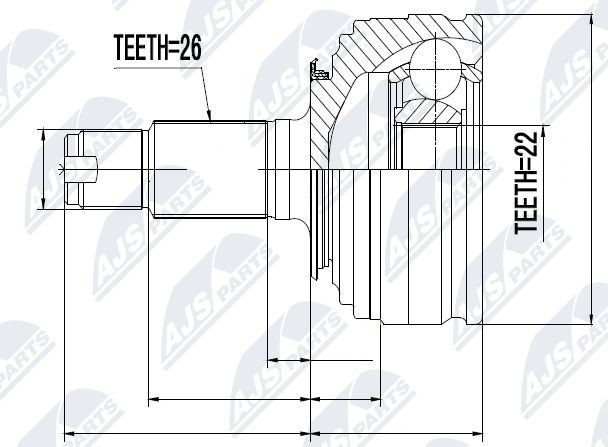 NTY Joint kit, drive shaft Article number: NPZ-RV-003 cheaply