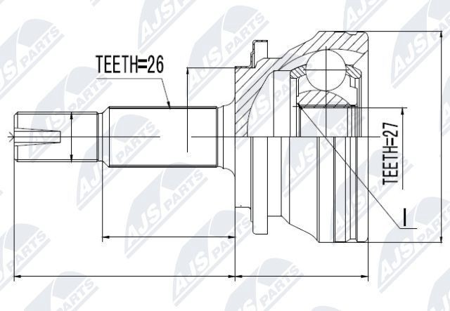 NTY Joint kit, drive shaft Article number: NPZ-TY-064 cheaply
