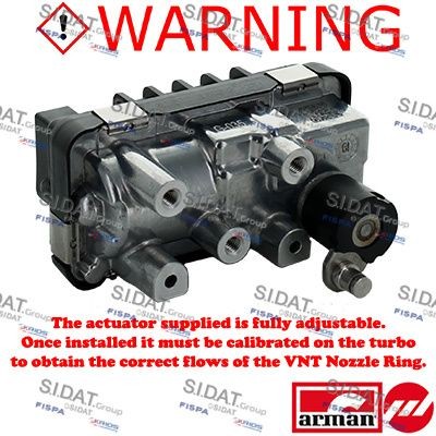 SIDAT 48.1052AS Aktuator, turbolader V70 2.4 CDI 122 HK Diesel 2008