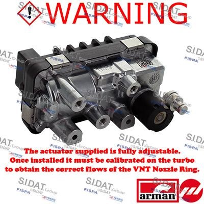 SIDAT 48.1055AS Aktuator, turbolader TRANSIT CUSTOM 2.2 TDCi 100 HK Diesel