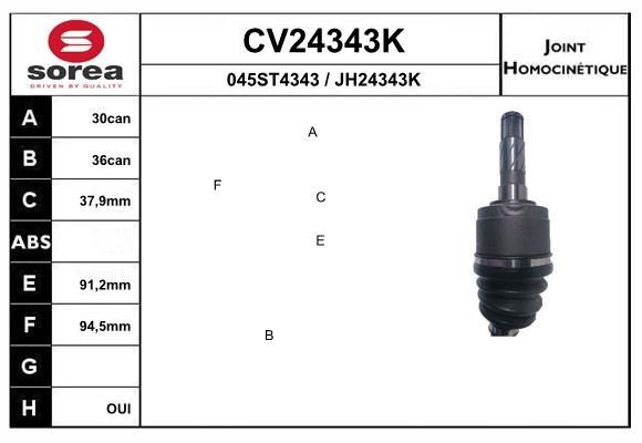 EAI Drivledd artikkelnummer: CV24343K billig