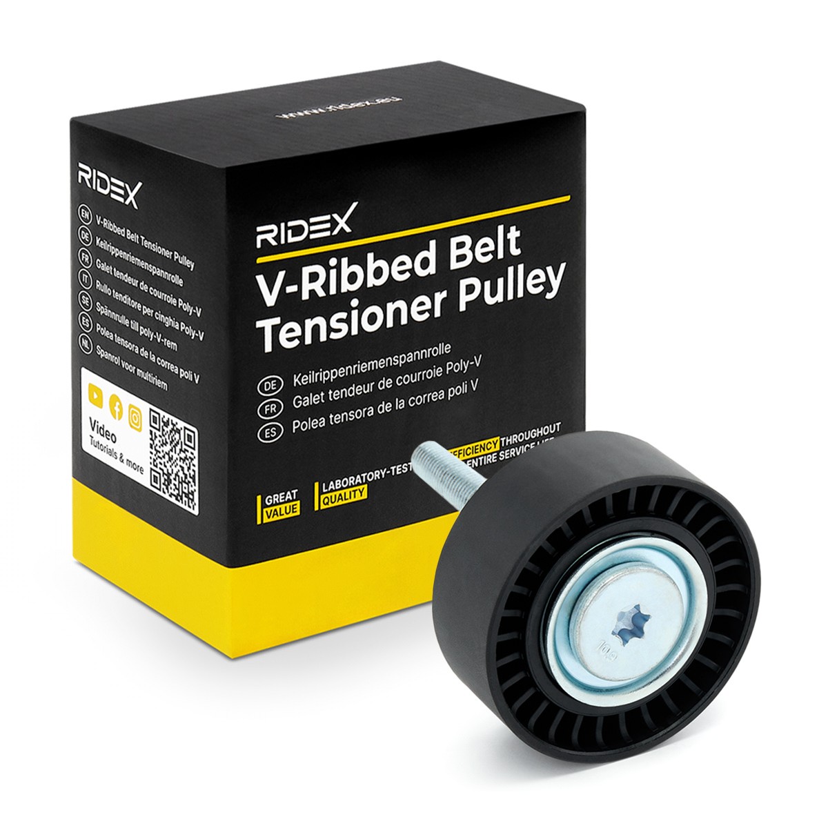 RIDEX Deflection / Guide Pulley, v-ribbed belt Article number: 312D0110 cheaply