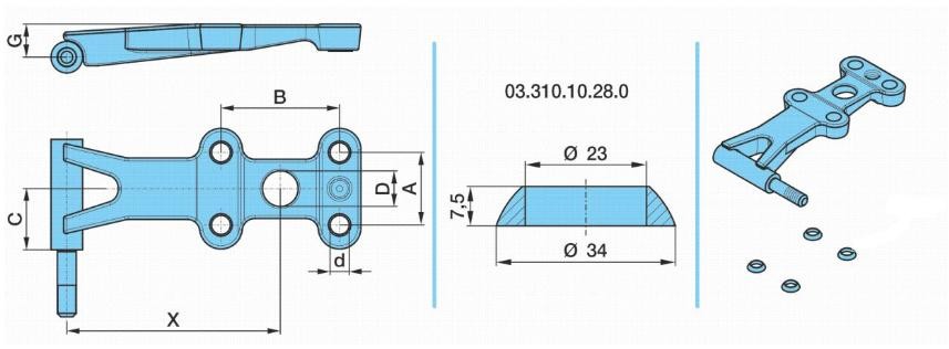 BPW Spring Mounting, axle beam Article number: 09.145.25.42.0 cheaply