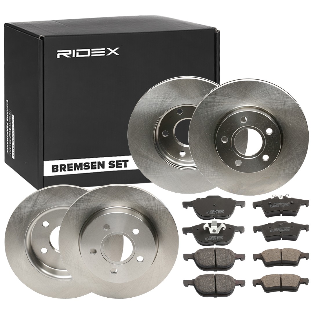 RIDEX Brake discs and pads set Article number: 3405B0354 cheaply