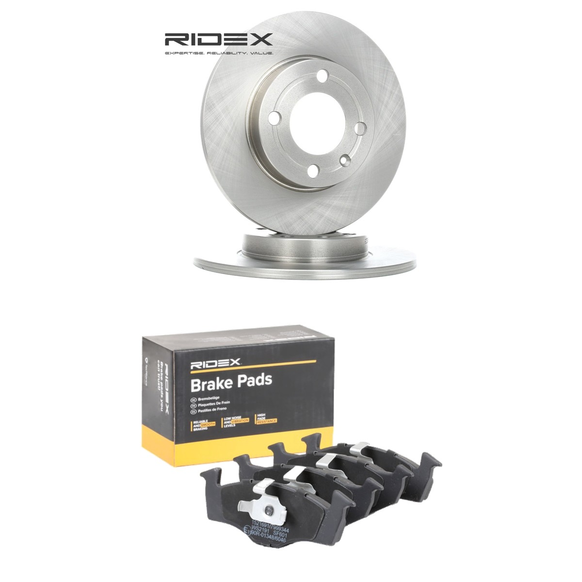 RIDEX Bremseskiver og klodser Varenummer: 3405B0355 billige
