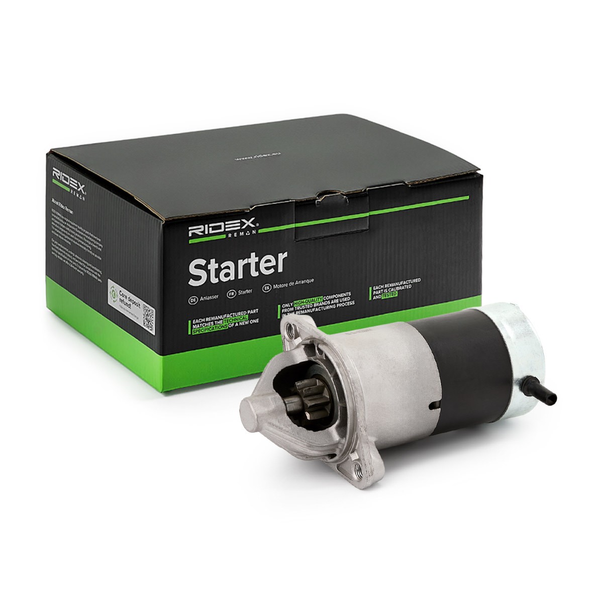 RIDEX REMAN Starter artikkelnummer: 2S0230R billig