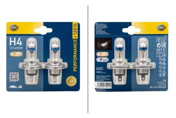 HELLA Headlight bulb Article number: 8GJ 223 498-024 cheaply