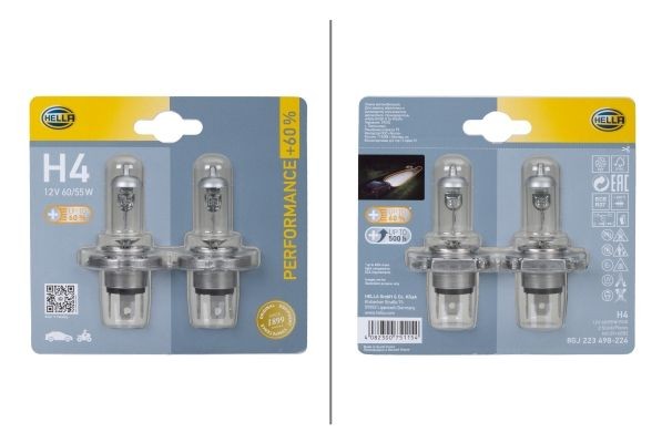 HELLA Bulb, headlight Article number: 8GJ 223 498-224 cheaply