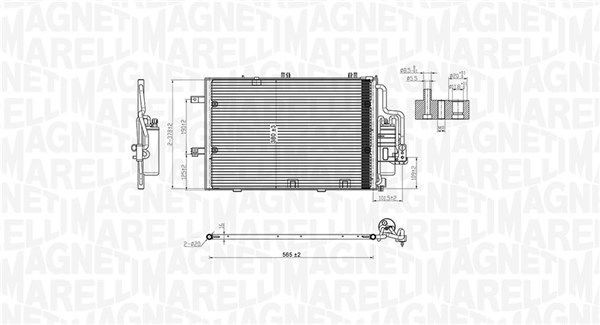MAGNETI MARELLI Air conditioning condenser Article number: 350203770000 cheaply