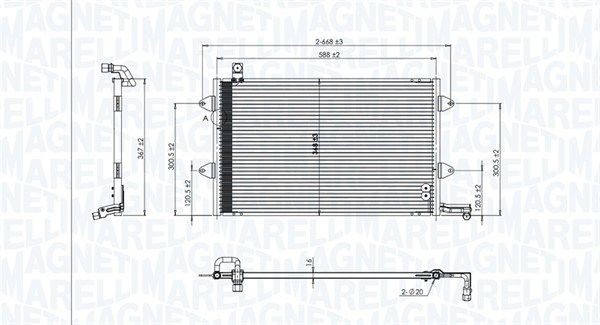 MAGNETI MARELLI Συμπυκνωτής, σύστ. κλιματισμού αριθμός Άρθρου: 350203840000 φθηνότερα