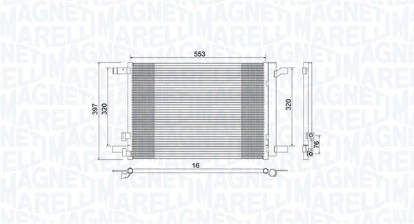 MAGNETI MARELLI Air conditioning condenser Article number: 350203964000 cheaply